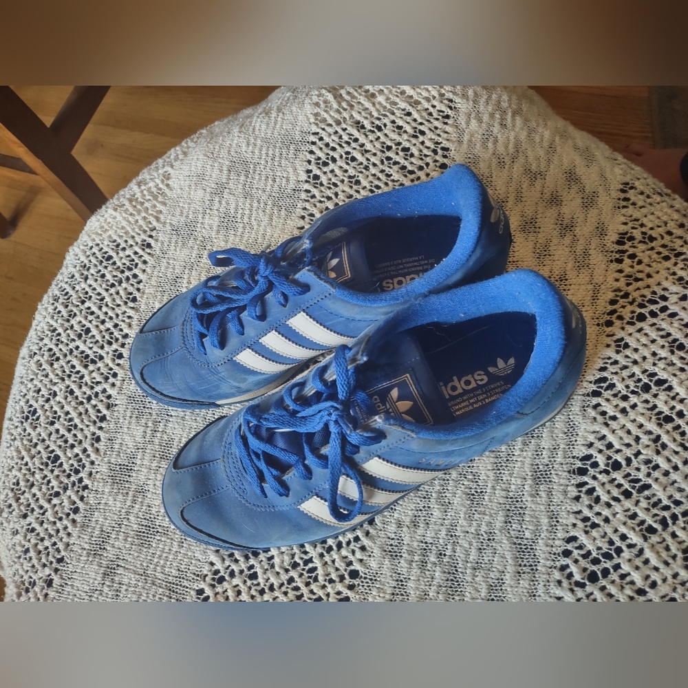 Adidas Kids Royal Blue and White Sneakers